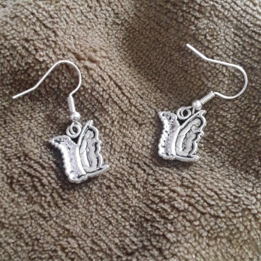 Squirrel charm earrings - Picture 2 of 2